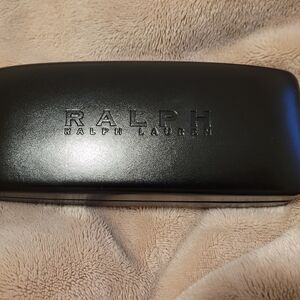 Ralph Lauren Black Eyeglass Case with Red Logo